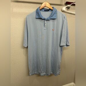 Southern Marsh Sky Blue Striped Polo Shirt